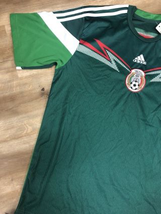 MEXICO NATIONAL TEAM 2014 - 15 ADIDAS CLIMACOOL SOCCER JERSEY LARGE 3