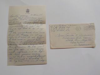 Wwii Letter 1944 Consult A Gynecologist 326th Glider Infantry World War Two Ww2