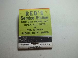 Matchbook Full 1961 Reds Gas Station 3rd Pearl Vicious Outlaw Sioux City Ia 156
