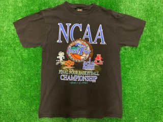 Vintage Ncaa Final Four Basketball Championship T - Shirt Sz L Tsi 1995 Seattle