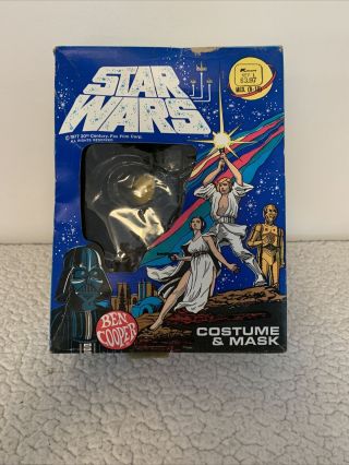 1977 Vintage Star Wars Lord Darth Vader Childs Medium Costume