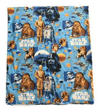 Fantastic Vintage Star Wars Full Size Flat Sheet By Bibb Made In The Usa