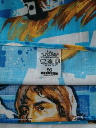 Fantastic Vintage Star Wars Full Size Flat Sheet by BIBB Made In The USA 2