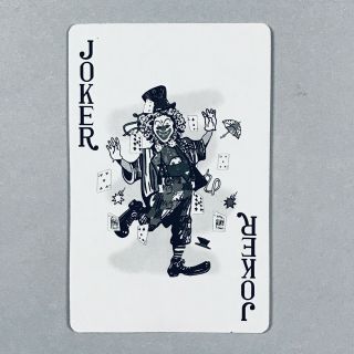 1 Playing (swap) Card - Joker - Crazy Happy Dancing Clown / 100 Dollars [4736]