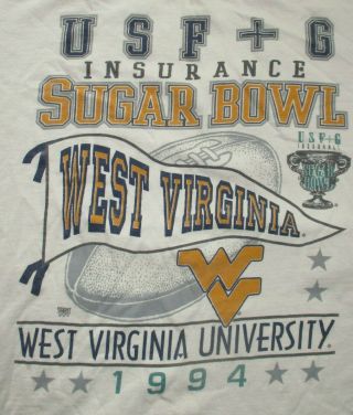 1994 Usf & G Insurance Sugar Bowl West Virginia University (xl) T - Shirt