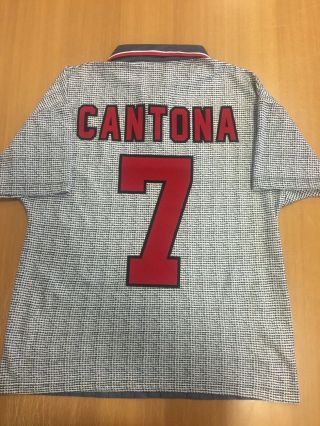 Cantona 7 Manchester United Away Football Shirt 1995 1996 Size: Y (youth) Umbro