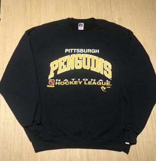 Vintage Russell Athletic Pittsburgh Penguins Hockey Crewneck Sweatshirt 2xl