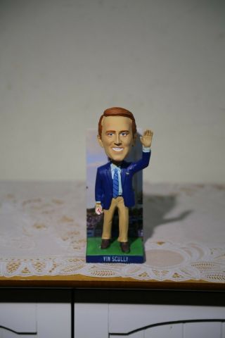 Nib Vin Scully Los Angeles Dodgers Bobblehead 2015 Hall Of Fame Broadcaster