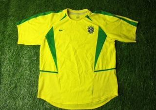 Brazil National Team 2002 - 2004 Football Shirt Jersey Home Nike Size Xl