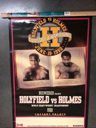 1992 Evander Holyfield Vs Larry Holmes Caesars Palace Tvko Boxing Fight Poster