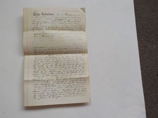 Antique Document 1872 Manchester Ontario County York Land Indenture Paper Nr