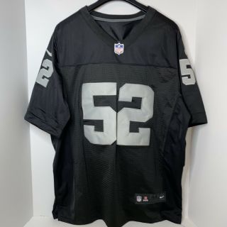 Khalil Mack Oakland Raiders Nike On Field All Sewn Size 44 Jersey