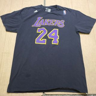 Los Angeles Lakers Kobe Bryant 24 Nba Adidas Go - To - Tee Cotton T - Shirt Large L