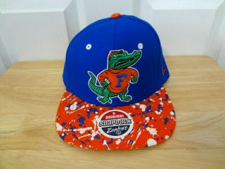 Vintage Ncaa Florida Gators Logo Snapback Hat 90s Zephyr Nwt Splatter Paint