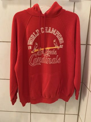Vintage St.  Louis Cardinals 1982 World Champions Hoodie Sweatshirt Men’s Xl