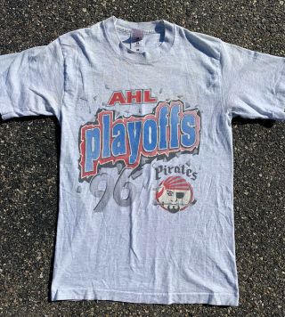 Vintage Portland Pirates Ahl 1996 Calder Cup Championship T Shirt Size Small