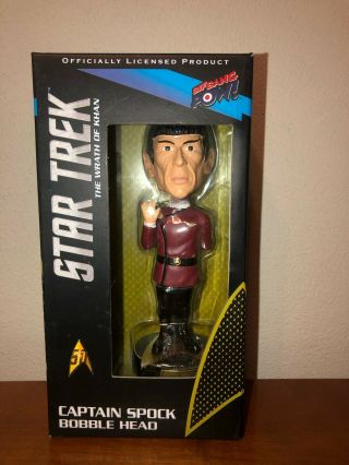 Star Trek The Wrath Of Khan Captain Spock Bobble Head Doll Figurine Bif Bang Pow