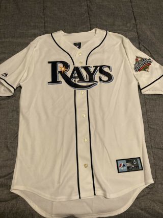 Rare 2008 World Series Majestic Mlb Tampa Bay Rays Blank Jersey Size Medium