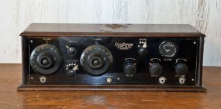 Vtg (1924) Globe Electric Duodyne 815 5 - Tube Broadcast Tube Radio Receiver