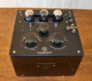 VTG (1925) Westinghouse 53 Regenerative Receiver Tube Radio - Radiola III - A 2