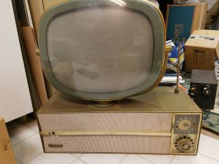 Vintage Philco Predicta Swivel Television Black And White