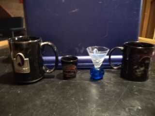 Star Trek Glassware - 2 Cups And 2 Shot Glasses (see Discription)