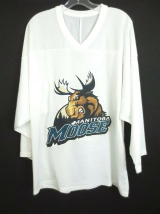Manitoba Moose Ahl White Reebok Premier Hockey Jersey Ccm Size Medium