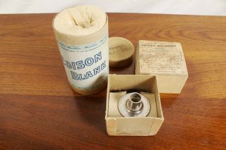 Edison 2 - Minute Cylinder Record Recorder With A Rare Nos Edison Recording Blank