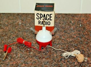 Space Radio " Vintage Crystal Radio " With Box Nos Old Stock