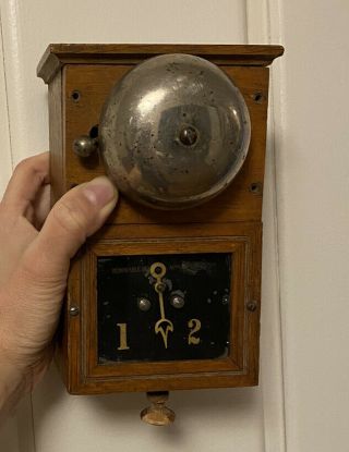 Antique Vtg Oak Butler Servant Call Bell Hotel Annunciator Box 1880s - 90s