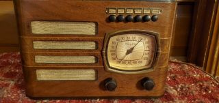 Vintage 1939 Philco Am Tube Wood Radio Model 39 - 7