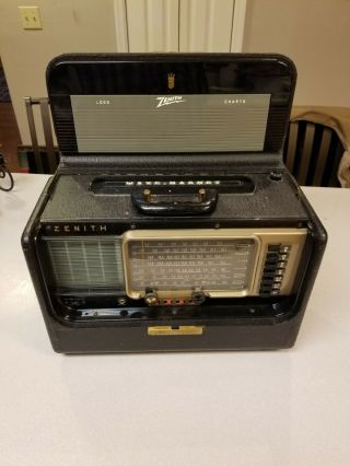 Vintage Zenith Transoceanic Wave Magnet Multi - Band Shortwave Radio B600