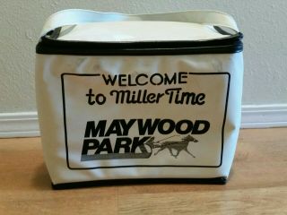 Vintage Maywood Park Harness Horse Racing Cooler Bag,  7 Up/dr Pepper/miller Time