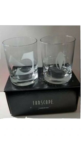 Farscape Low Ball Glass Set Loot Crate Sci - Fi Exclusive