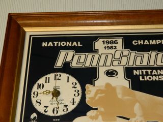1986 Penn State NITTANY LIONS NATIONAL CHAMPIONS Wall Clock Bob Redus No 552 2