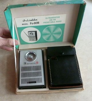 Vintage,  Juliette 10 Transistor Am/fm Pocket Radio Model Fu - 80b