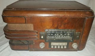 Vintage Old Zenith Art Deco Antique Radio Chassis Wood Shortwave 2 Large 20 "