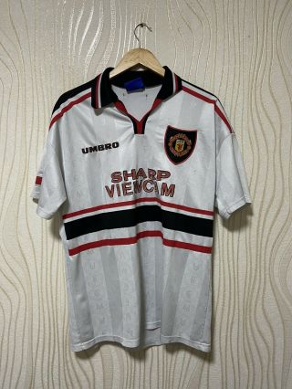 Manchester United 1998 1999 Away Football Shirt Soccer Jersey Umbro Sz Xl
