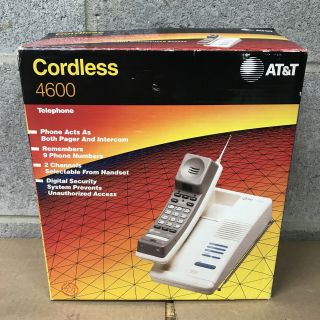 Vintage At&t Cordless Telephone 4600 Intercom