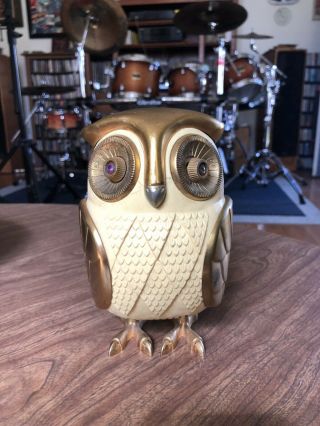 Antique Bubo Owl Mid Century Vintage Transistor Radio Clash Of The Titans Gold