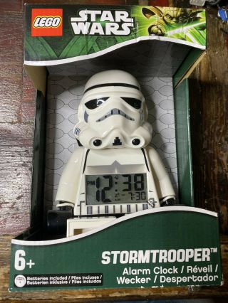 Lego Star Wars Storm Trooper Moveable Minifigure Alarm Clock Nib 2013 Rare