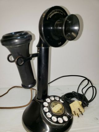 Antique Automatic Electric Candlestick Rotary Telephone