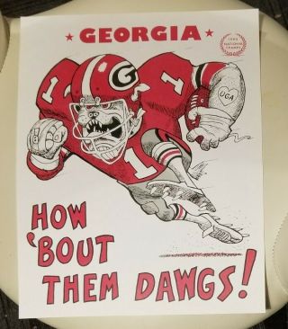 Georgia Bulldogs Club 1980 12 - 0 National Champions Poster Print Sugar Bowl 1