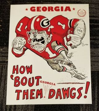 Georgia Bulldogs 1980 Sec Uga 12 - 0 National Champions Poster Print Sugar Bowl
