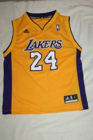 Adidas Kobe Bryant Los Angeles Lakers 24 Youth Jersey Size Medium