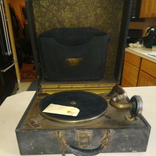 Vintage Majestic Pal Portable Wind Up Record Player