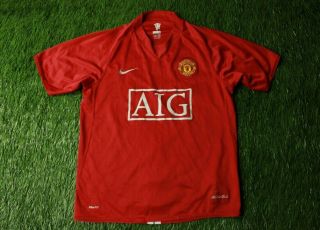 Manchester United 2007/2009 Rare Football Shirt Jersey Home Nike Size M