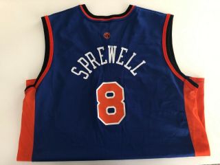 Rare Vintage Champion Latrell Sprewell York Knicks Jersey 90s 2000s Blue L