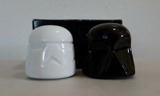 Star Wars Disney Salt & Pepper Shaker Set Black White Designed By Nendo Japan