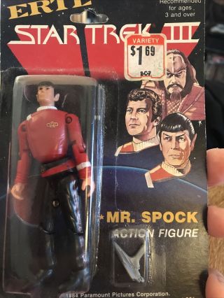 Star Trek Iii: Search For Spock Movie Mr.  Spock Ertl 4 " Action Figure Moc